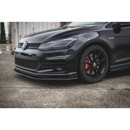 Накладка сплиттер на передний бампер на VW Golf VII GTI TCR